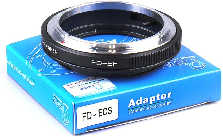 Pixco Lens Adapter Suit for Canon FD Lens to Canon EOS Camera EOS 4000D 2000D 6D II 200D 77D 5D IV 1300D 80D 1DX II 5DS 760D 750D 7DII 1D 6D 7D (Canon FD-Canon EF(No glass))