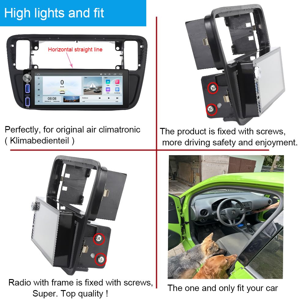 7''AHD Multimedialny ekran dotykowy nawigator GPS Canbus RDS/FM DIN SWC radio odtwarzacz stereo Bluetooth WiFi CarPlay Android IOS kompatybilny z Seat Mii/Skoda citigo E-Citigo/V W UP/Seat lbiza ST