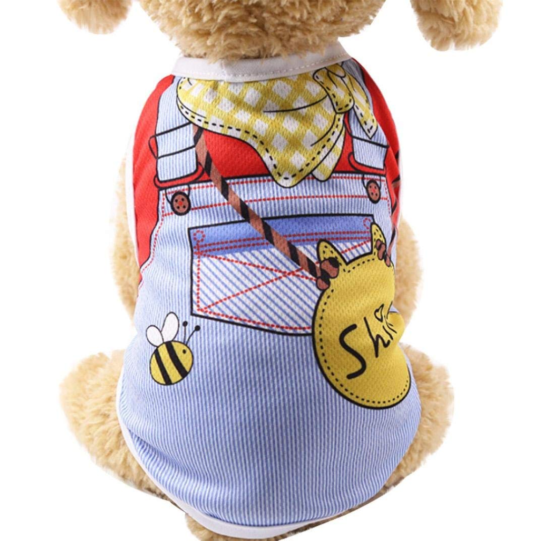 Size XL Pet's Cute Shirts Doggie Tops Clothes Summer Tank Tops Puppy Apparels Funny Party Costume
