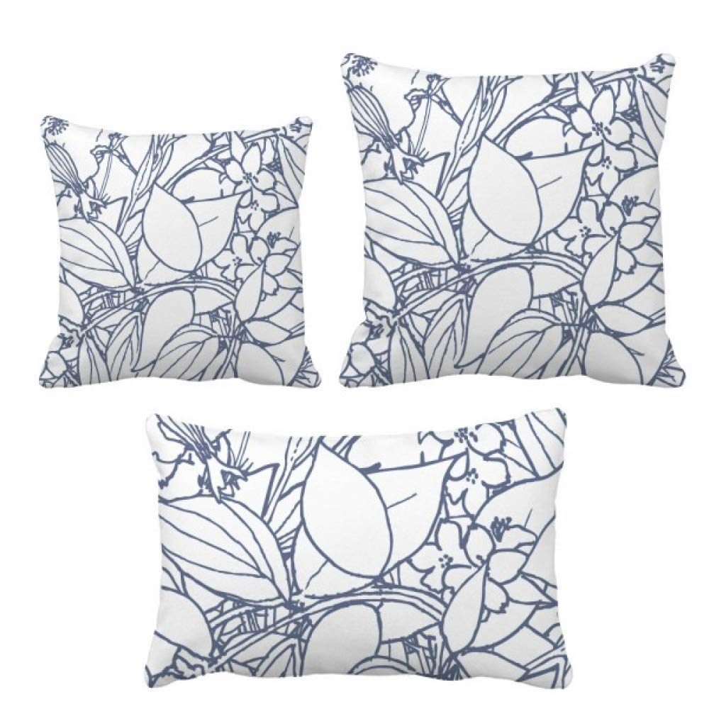 Coussin dessin abstrait plantes ensemble cadeau idéal pour décoration de salon moderne et cosy