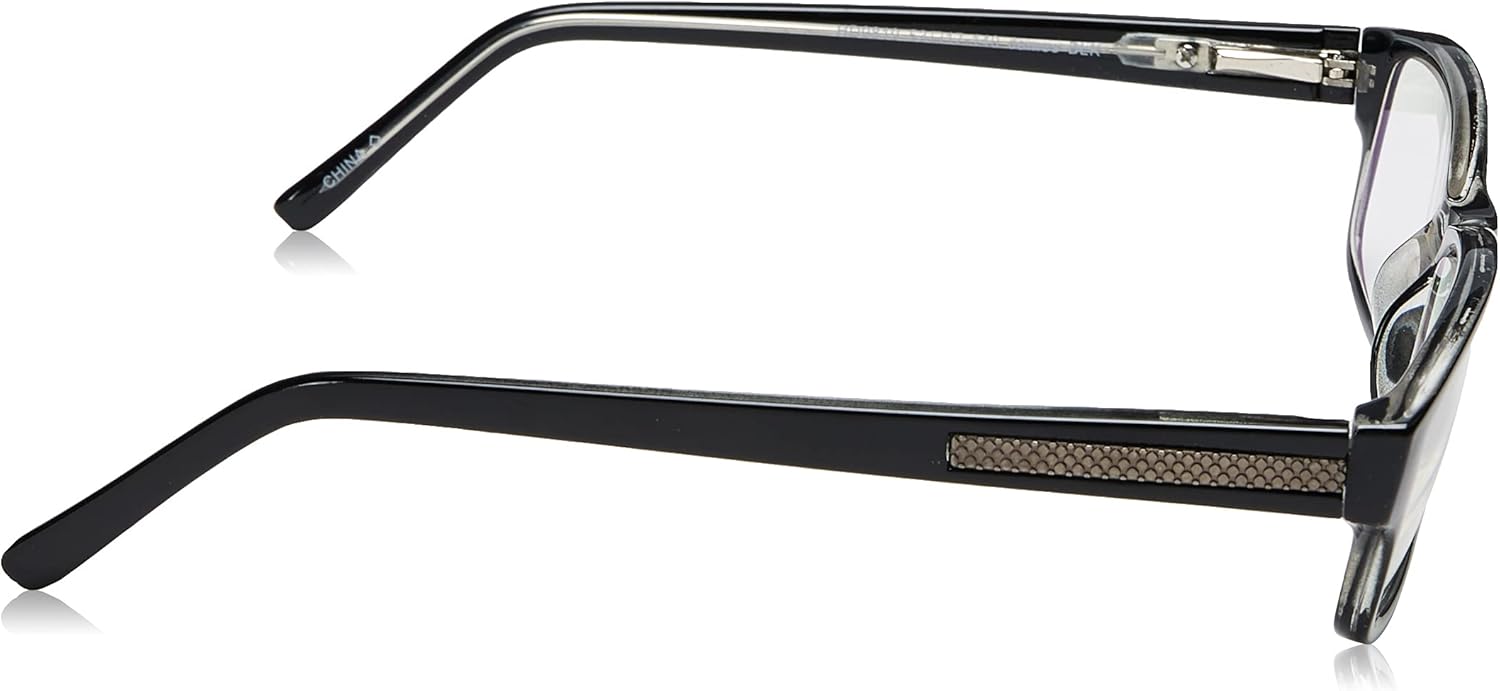 Black Friday - 50% OFF Foster Grant James Multifocus Reading Glasses Rectangular, Black/Transparent, 53 mm + 1.75