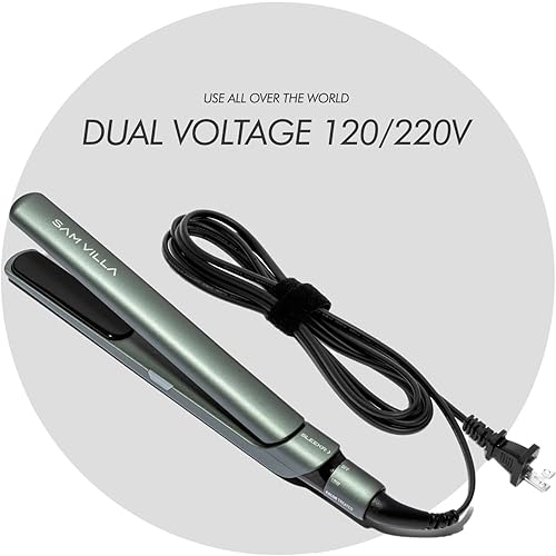 Miniatura 10 de Sam Villa SLEEKR Plancha alisadora profesional, turmalina de cerámica, plancha plana iónica, para cabello rizado, ondulado y recto, placas