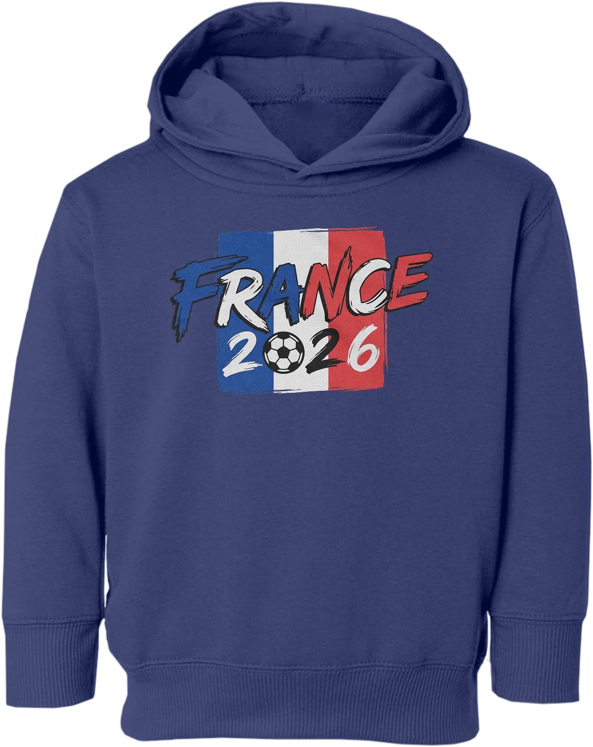 France Flag Logo Style Inspired - 2026 Soccer Fans Toddler Hooded Sweatshirt