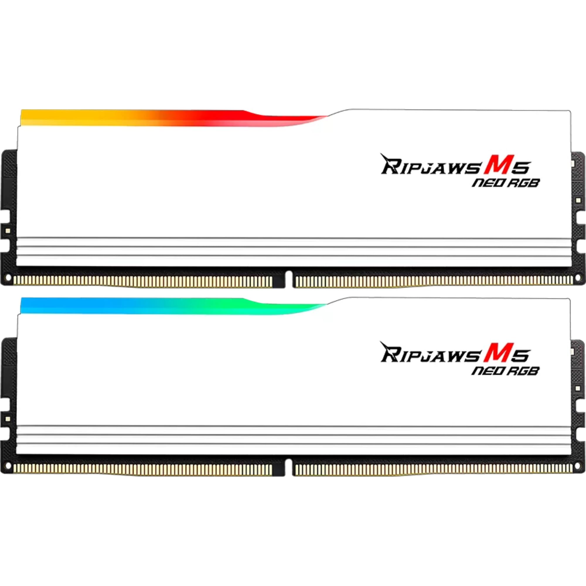 G.Skill Ripjaws M5 Neo RGB (AMD EXPO) 32 GB (2 x 16 GB) DDR5 6000 MHz CL36-36-36-96 1,35 V pamięć stacjonarna RAM, F5-6000J3636F16GX2-RM5NRW, biały