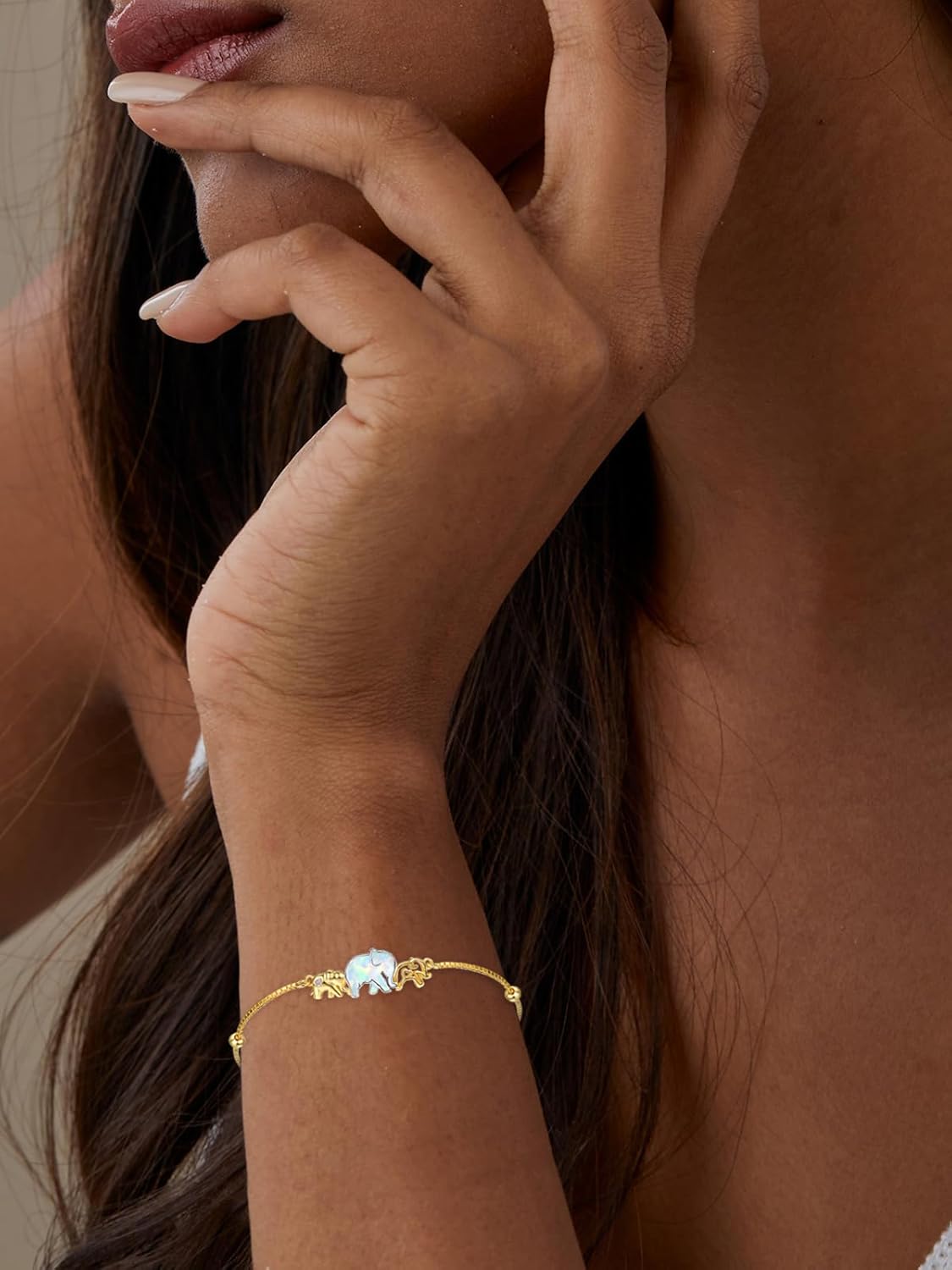 Dreamboat Sterling Silver Elephant Bracelet for Women Mother Bracelet Family Cute Animal Mother Day Jewelry for Mom