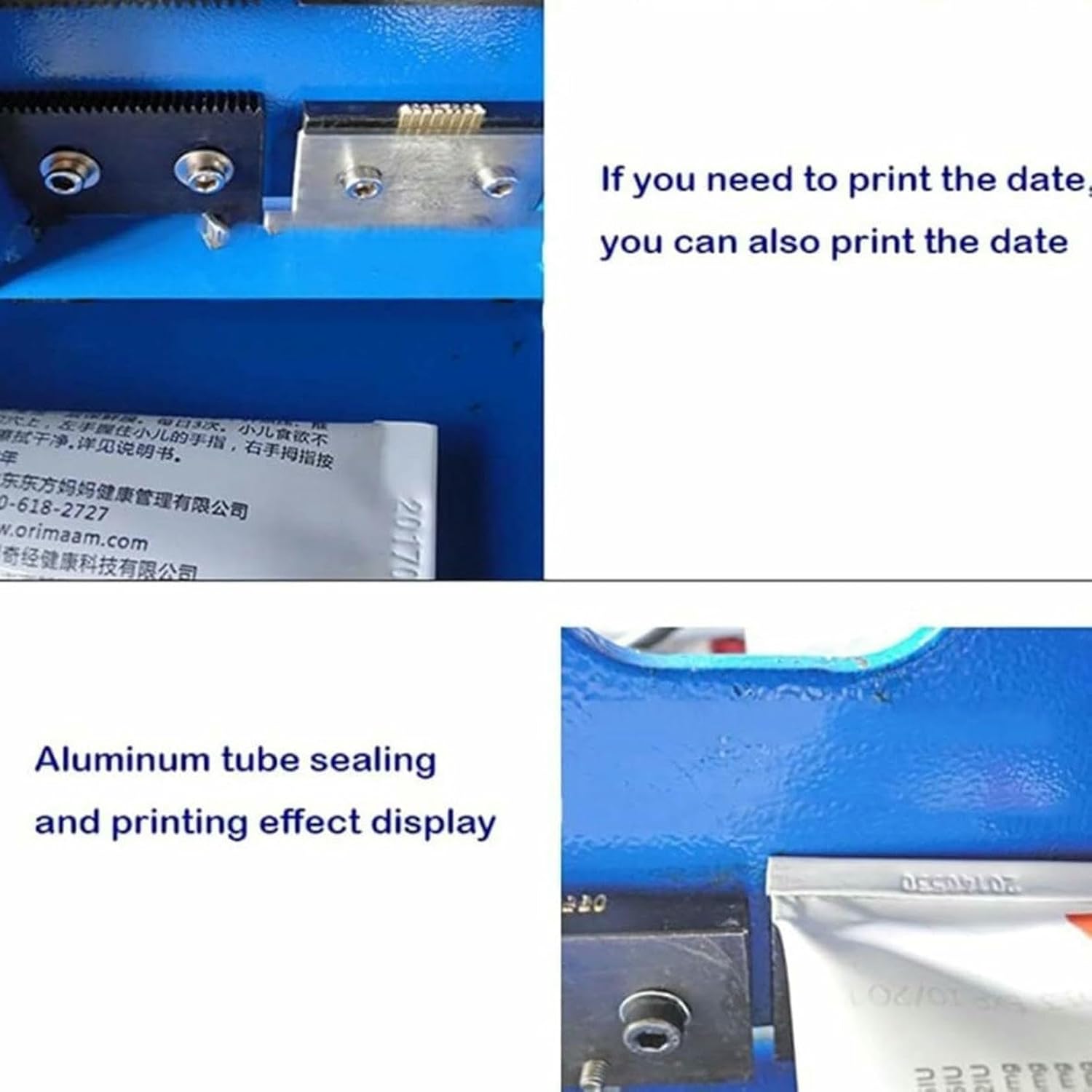 Manual Tubes Sealant with Coding Function, High -Strength Manual Sealing Machine, for Cosmetic Cream Containers and Toothpastes with Aluminum Tubes ~/