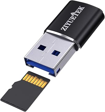 Micro SD Card Reader USB 3.0, Aluminum USB 3.0 Portable Memory Card Reader Adapter for PC