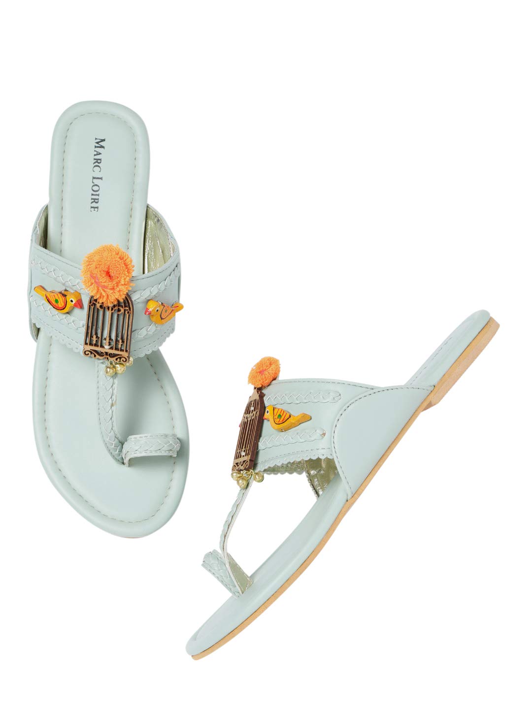 Marc Loire Womens Green Ethnic Slip On Flat Flip Flop Chappals, 6 UK (B07JVKFJR6) Amazon Price History, Amazon Price Tracker