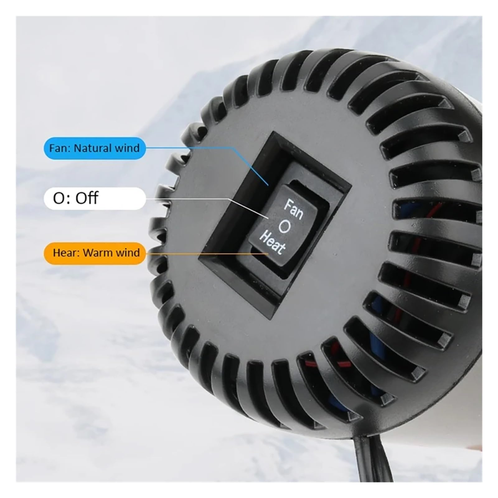 Auto-Heizlüfter 12V 24V 150W Schnellheizender, drehbarer Entfeuchter/Entfroster for Fahrzeug-Windschutzscheibe(24V)