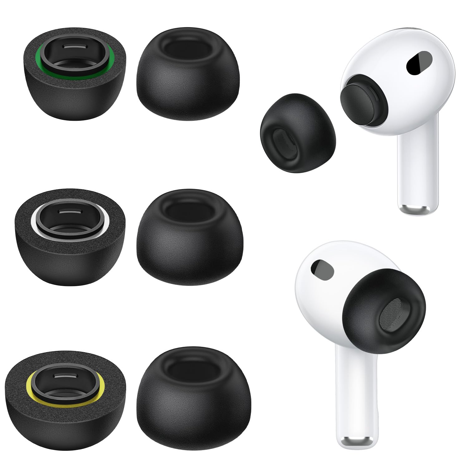 Amazon.co.jp: AirPods Pro 3用イヤーチップ (6ユニット) - ブラック