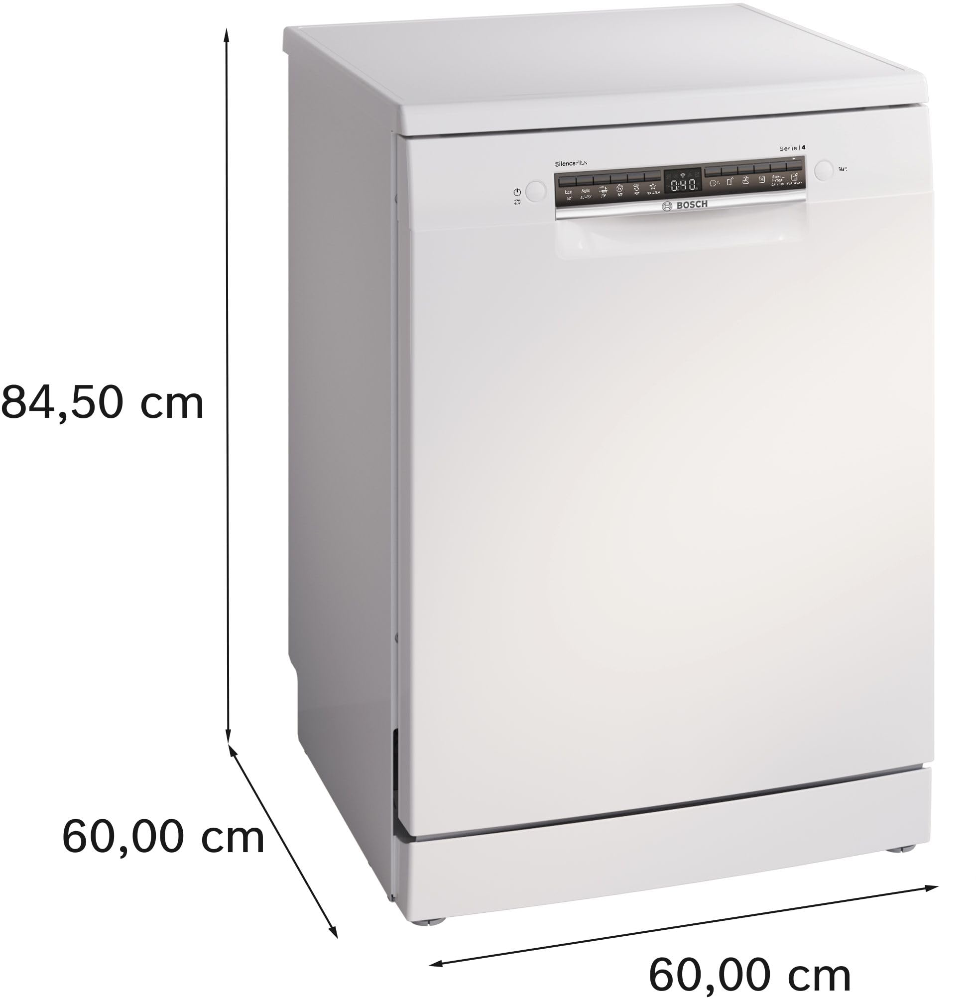 Bosch Série 4 Lave-vaisselle 60 cm Pose libre Blanc SMS4EMW01F