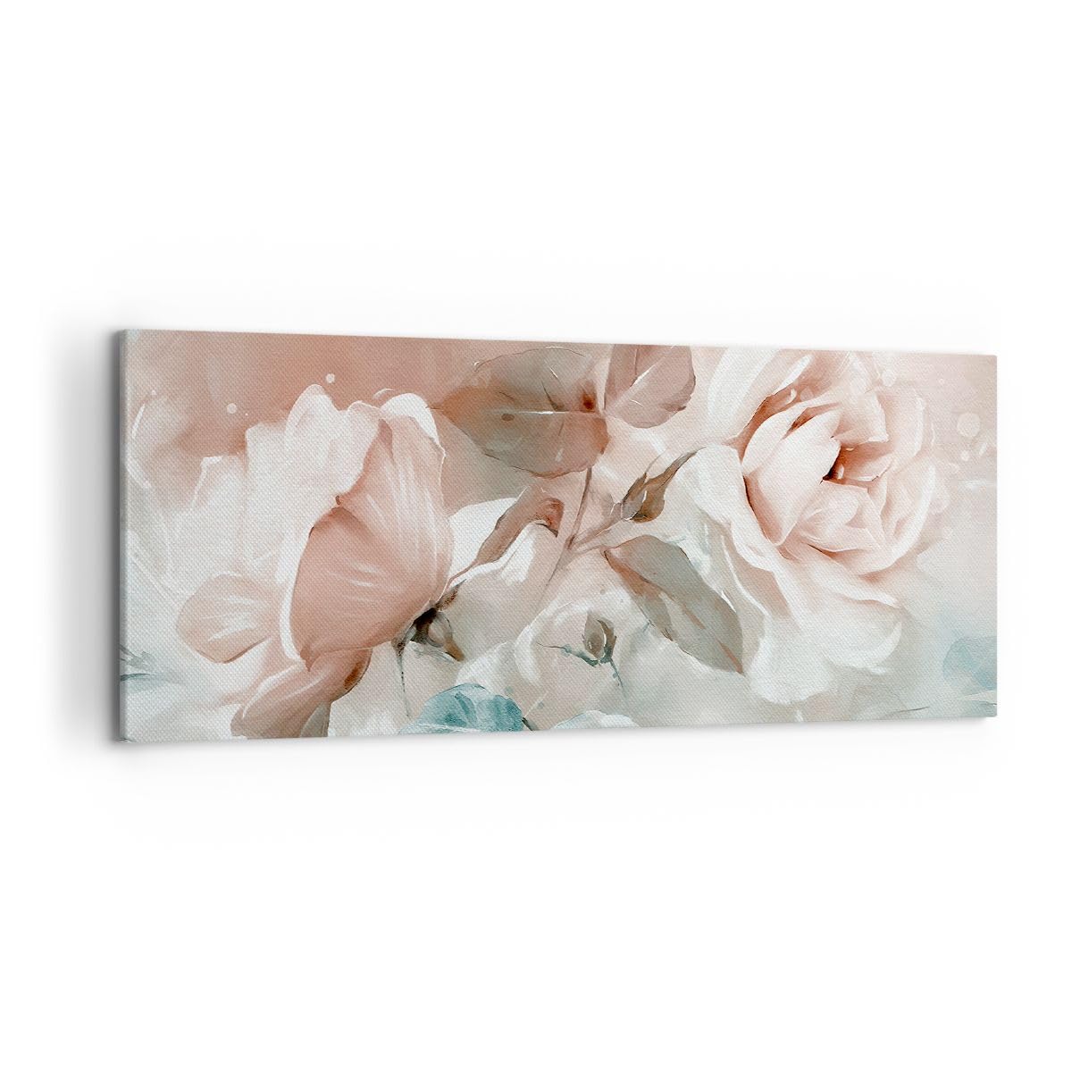 Quadro su Tela 160x50cm Stampe da Parete Fiori Romantico Rose Grandi XXL Decorazione Murale Camera da Letto Cucina 1 pezzo Quadri Moderni Soggiorno Grafica Immagini Wall Art Canvas AB160x50-5505
