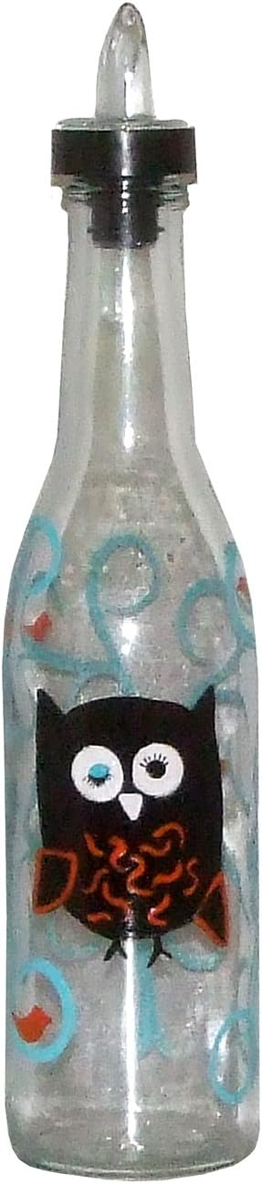 ArtisanStreet's Winking Owl Sitting in Tree Hand Painted Pour Spout Bottle