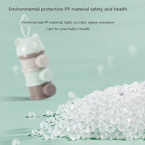 Miniatura 6 de 2 dispensadores de leche en polvo para bebés de 4 capas, contenedor apilable de fórmula para viajes, caja de almacenamiento portátil de aperitivos