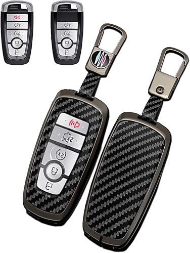 Funda de metal para llavero Ford, llavero de protección compatible con Mustang Explorer Fusion Escape F150 F250 F350 Edge Bronco 2018-2023