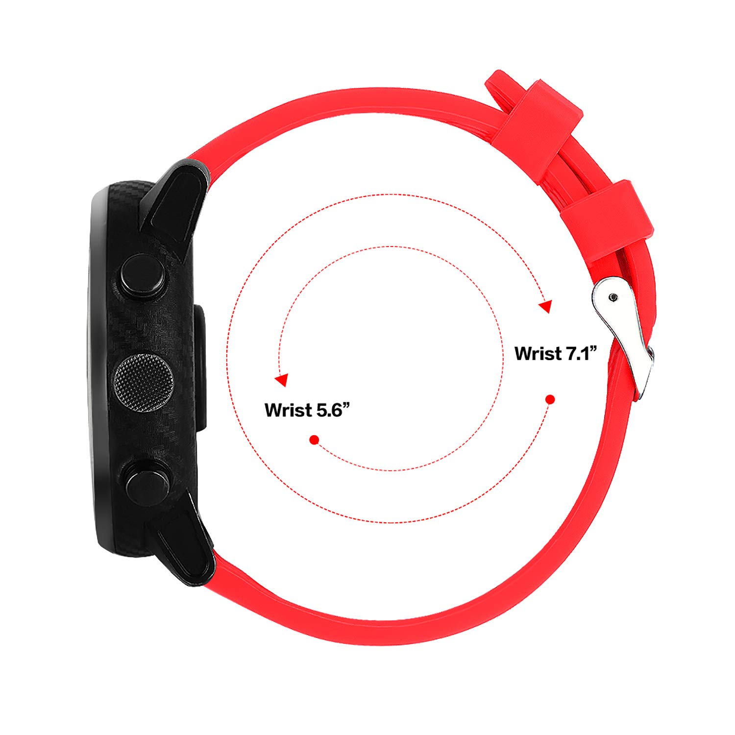 Cinturino di ricambio in silicone a sgancio rapido da 18 mm, 19 mm, 20 mm, 22 mm, con perni a sgancio rapido per smartwatch