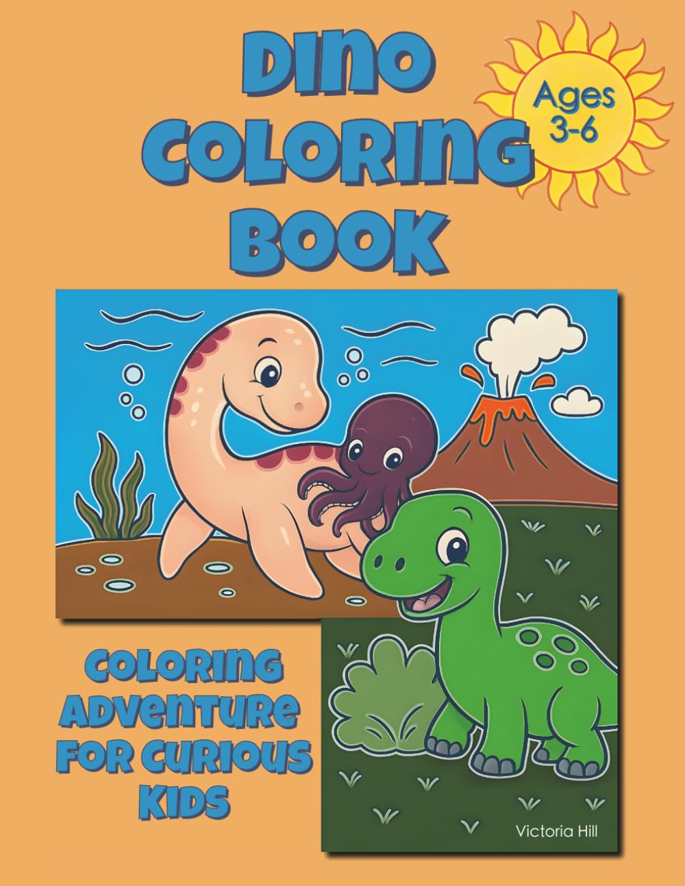 Dino Coloring Book: Coloring Adventure for Curious Kids