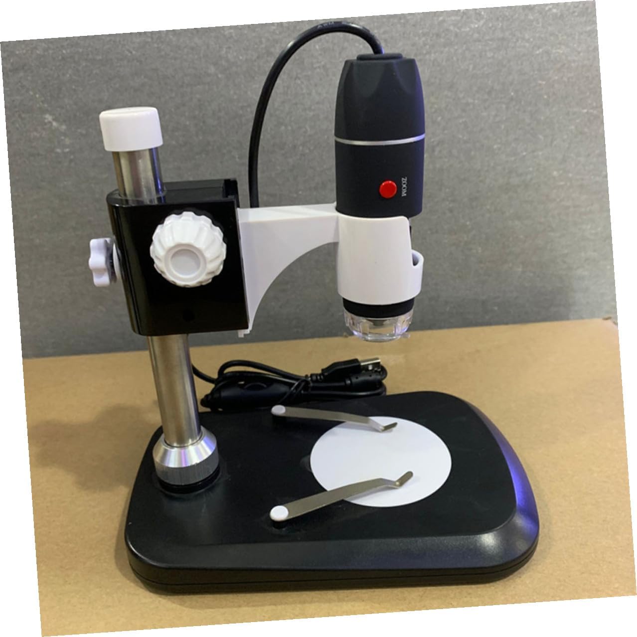 Uonlytech Portable Digital Microscope with LED Light Lightweight USB Electron Magnifier for Jewelry Circuit Testing Education Black Handheld Device for Collectors and Hobbyists