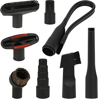8 PCS Universal Vacuum Attachments for Shop Vac Accessories, Vacuum Cleaning Tools Kit with Brush Attachments, Crevice Tool & 6 Accessories, Hose Adapters for 1 3/8" to 1 1/4" and 1 7/8" to 1" Hoses