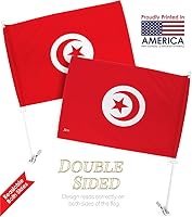 Vista 94 de Bandera de Estados Unidos con poste para coche, bandera para carros, 2 unidades, bandera de América, capó para auto, 4 de julio, decoración