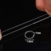 Vista 2 de Hicarer 1000 mini bandas de goma bandas elásticas suaves para peinados de cabello (1.5 cm, transparente)