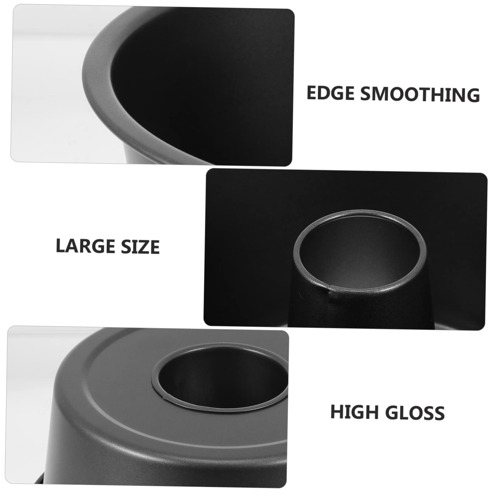 Amosfun 2 Piezas Molde de torta hueco molde para pasteles estriado tarta de queso moldes molde redondo planchas de asar molde de pastel útil herramienta para hornear acero carbono Black