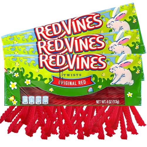 Old Fashioned Red Raspberry Flavored Licorice Twists, Classic American Soft Chewy Candies, Birthday Party Treats And Favors, Pack Of 3, 4 Ounces #TOP24