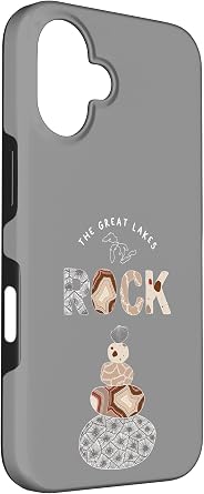 Great Lakes Rock Colored Rock Stack Petoskey Stone Agate Case for iPhone 16