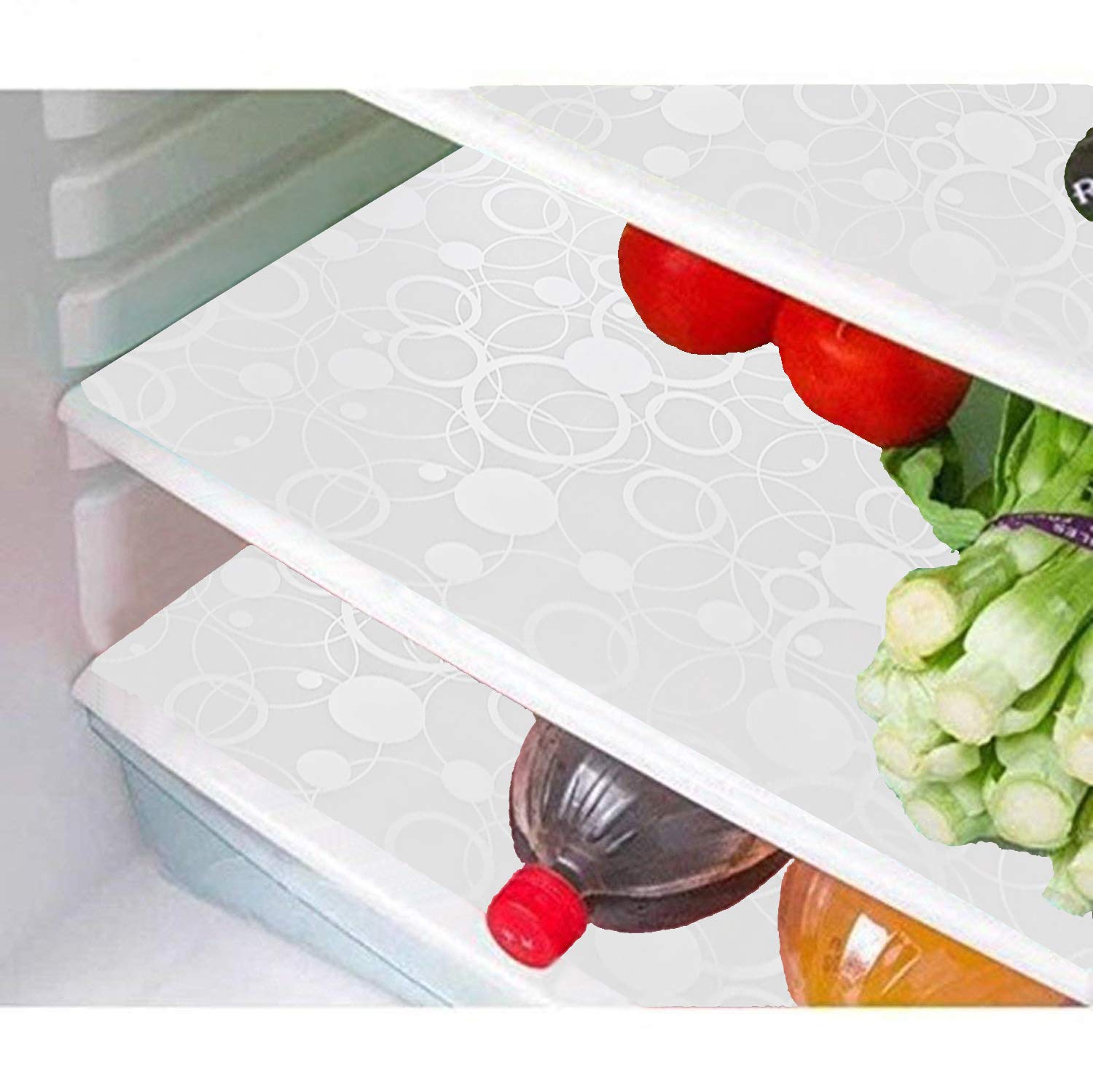 Kuber Industries Circle Design 6 Piece PVC Refrigerator Drawer Mat Set - White - CTKTC022356,Polyvinyl Chloride (B07XTLK2Q2) Amazon Price History, Amazon Price Tracker