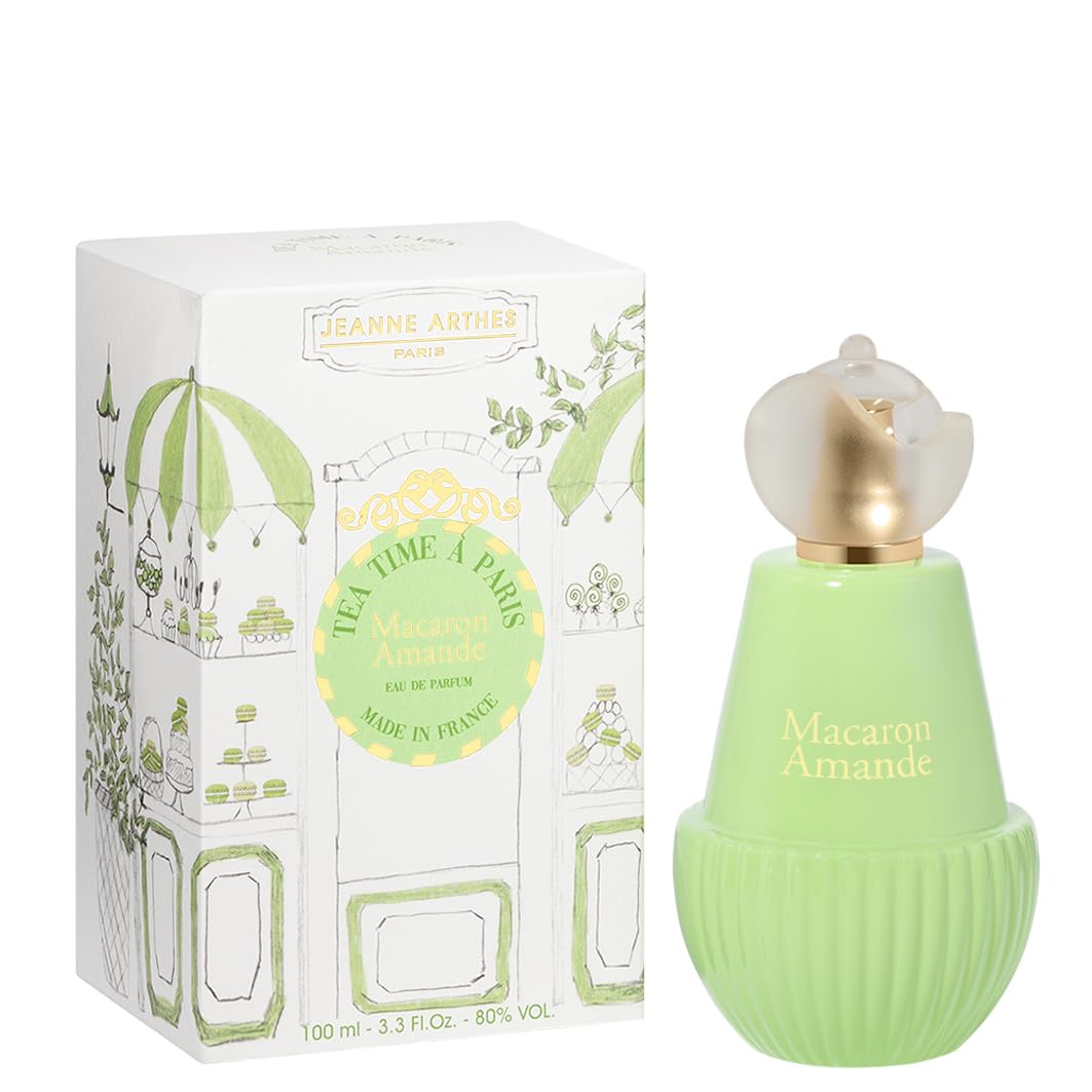 FRENCH WAY OF LIFE, Tea Time à Paris, Macaron Amande Eau de Parfum, Spray perfume for women, Fruity Floral Scent, Notes of Almond, Prune, Made in France, 3.38 Fl.oz