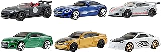 Hot Wheels European Car Culture Multipacks of 6 Premium Toy Cars, 1:64 Scale, Authentic Decos, Popular Castings, Rolling W...