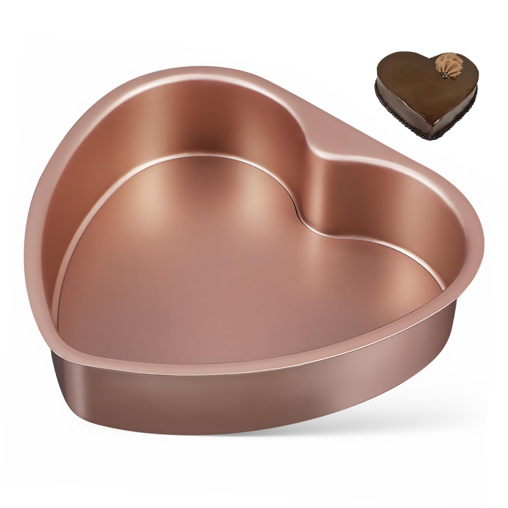 Hemoton – Stampo In Silicone Per Muffin A Forma Di Cuore – 4 Cavità – Antiaderente – 40x23x1,5 Cm