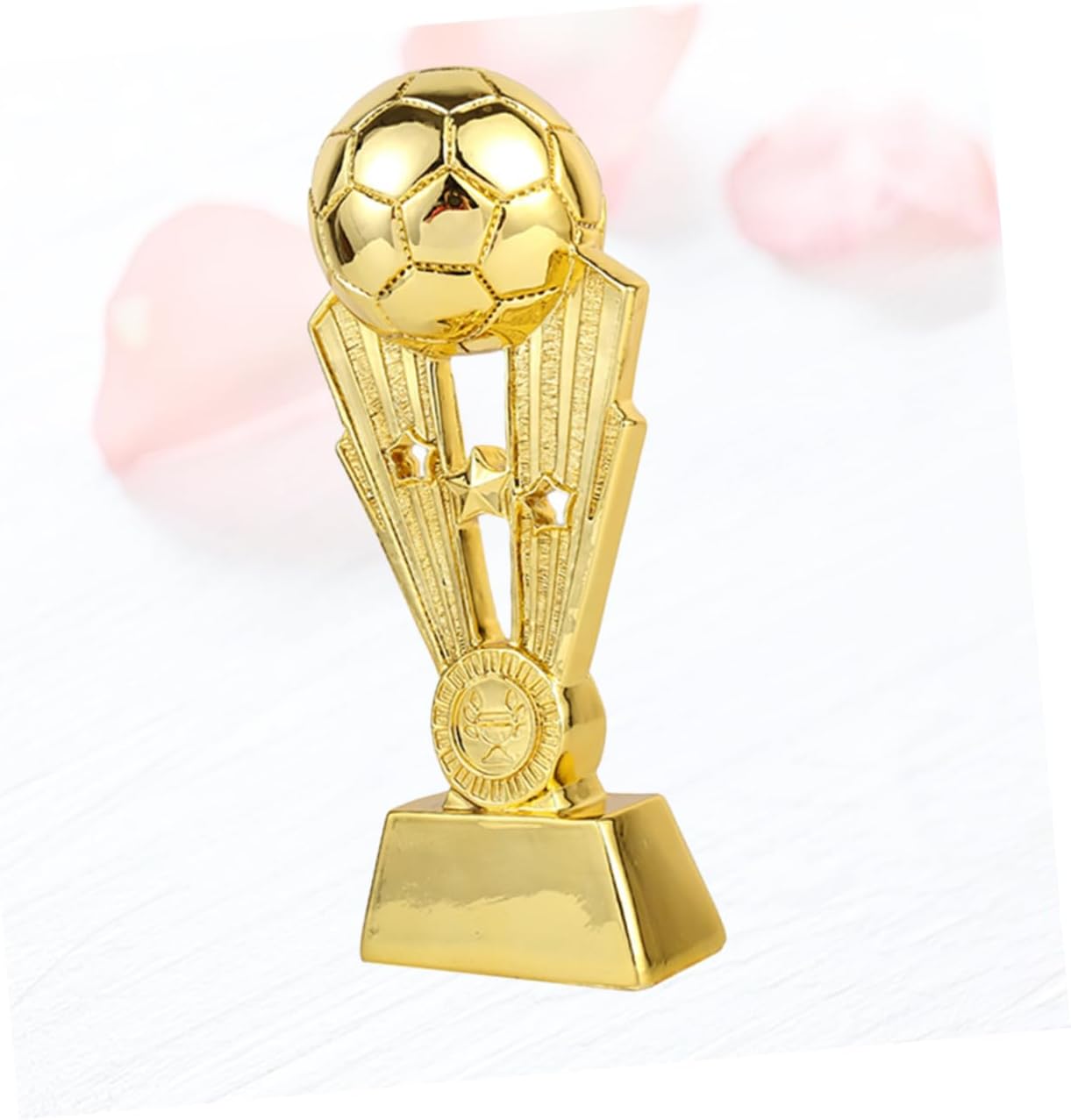 Mipcase Plating Resin Soccer Trophy Award for Golden Football Trophy with Base for School Office and Kindergarten Celebrations