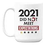 Make Your Mark Design 2021, Did Not Meet Expectations White Ceramic Christmas Coffee & Tea Mug (15oz)