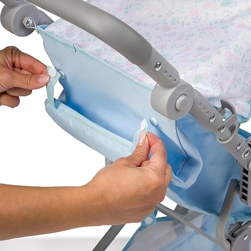 Miniatura 14 de JC Toys - Berenguer Boutique  Cochecito de moda con toldo y almacenamiento  Plegable simple  Colección de accesorios azules  para muñecas de hasta