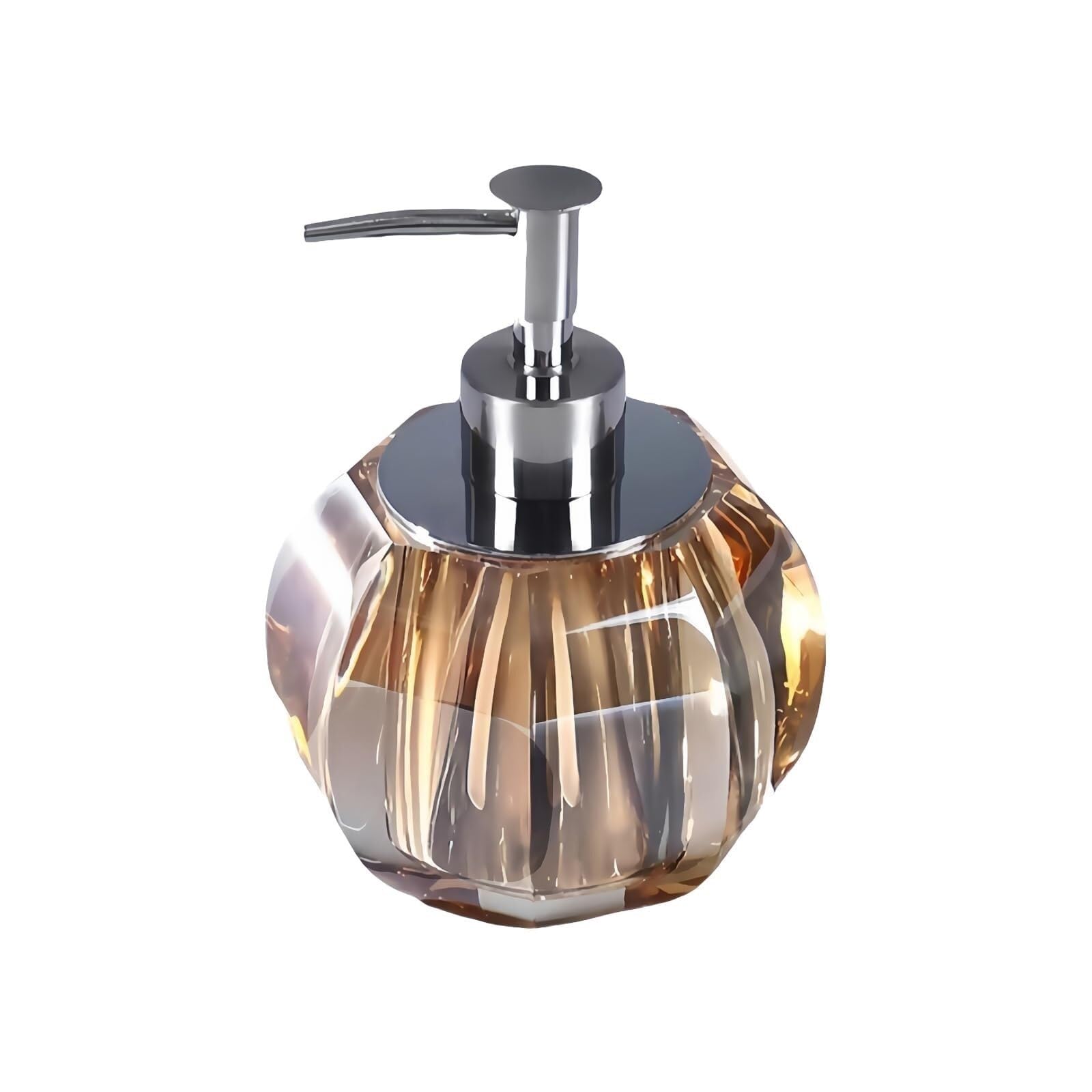 Empty Barthroom and Dish Glass Refillable Hand & Lotion Pump Decor for Counter