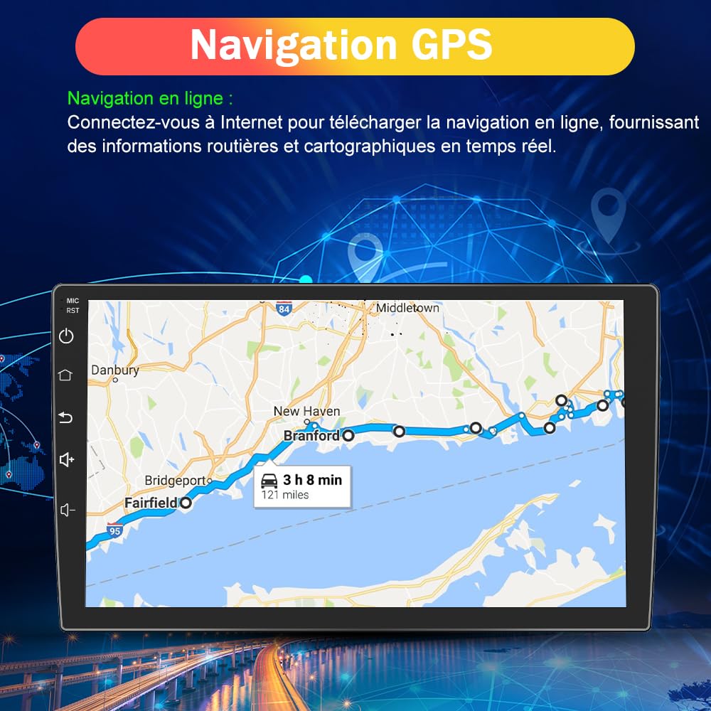 AWESAFE Autoradio [6Go+128Go] pour Peugeot Boxer II/Citroën Jumper II/Fiat Ducato Android 13 avec 4G Carplay Android Auto 9 Pouces GPS WiFi USB FM Bluetooth Commande au Volant