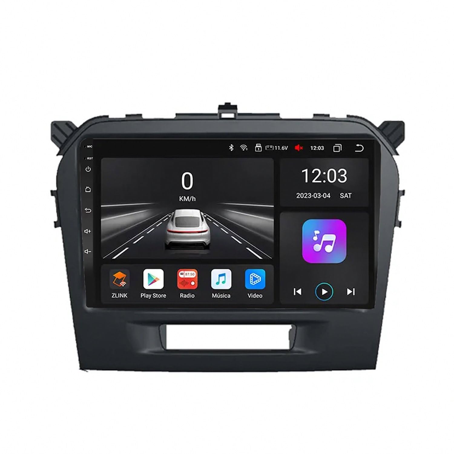Car Stereo Carplay Radio de Coche para Suzuki Grand Vitara 2014-2018 Soporta Bluetooth, Control Volante, USB, WiFi, 4G, Mirror-Link, GPS Navegador/Radio FM, 4 Nuclear 1G+32G