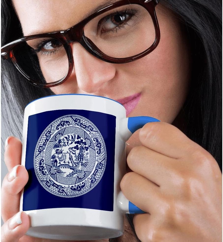 Miniatura 2 de 3dRose Taza azulblanca de 15 oz