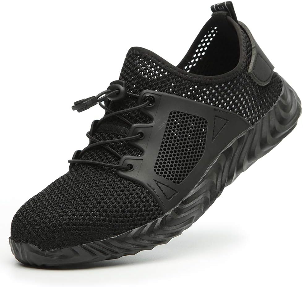 FANGSN Men Steel Toe Work Shoes, Lightweight Fashion Sports Safety Shoes Steel Toe Womens Shoes Indestructible Shoes