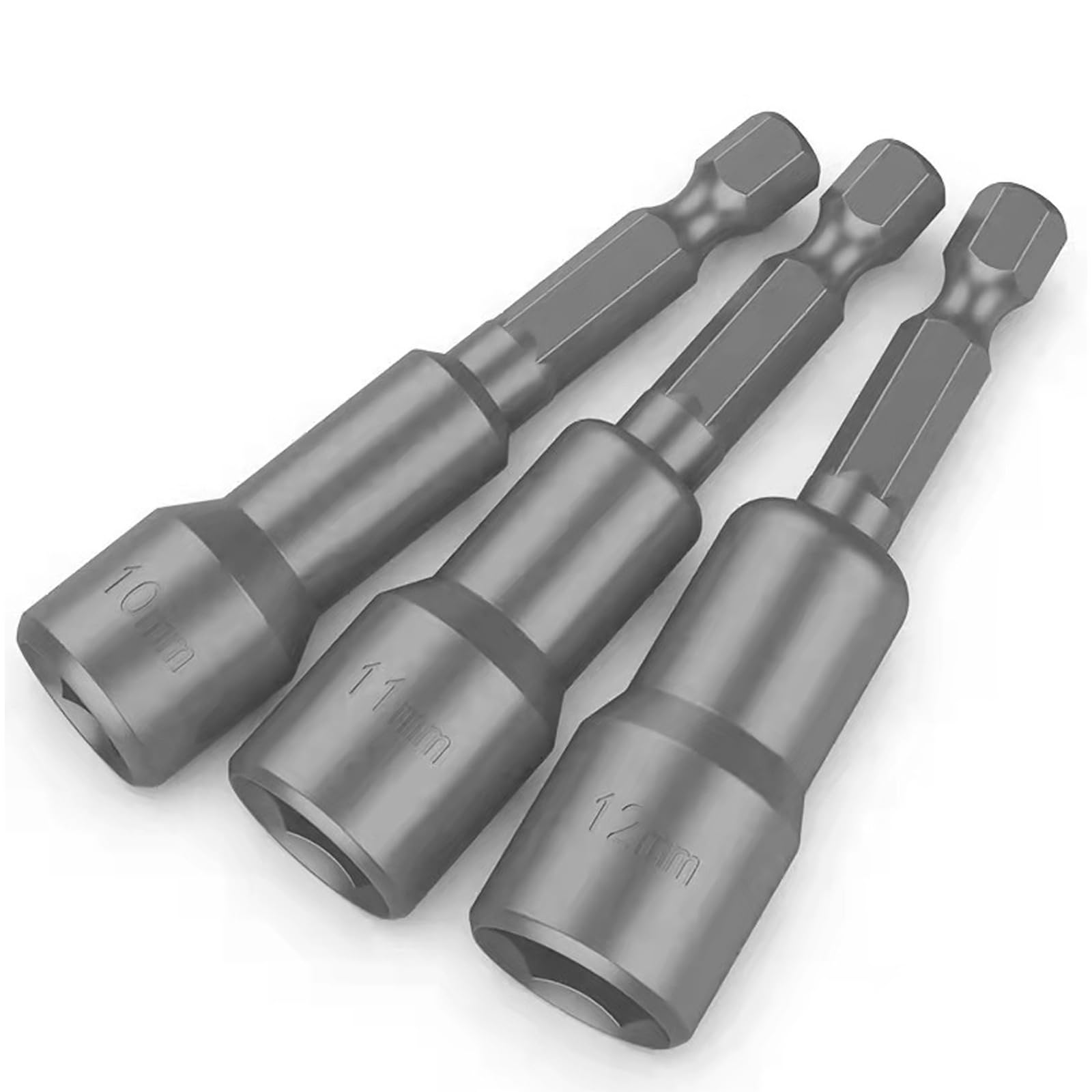 Anhoer 10Pcs Magnetic Hexagon Socket 6-19mm Hex Shank Nut Driver Set Hex Bit Set 1/4 Inch Magnetic Drill Bit Set Spanner Adapter for Electric Screwdriver - Image 3