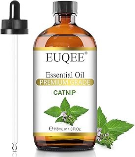 EUQEE 118ML Catnip Essential Oil, Pure & Fresh Herbal Aroma Catnip Essential Oil with