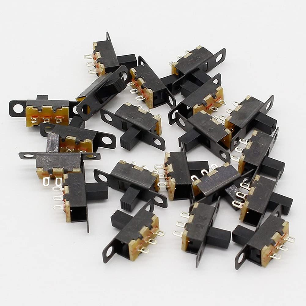 5 Stück Mini SPDT Schiebeschalter – 5 V, 0,3 A – Schwarz – Für Bastler & Kleine Projekte