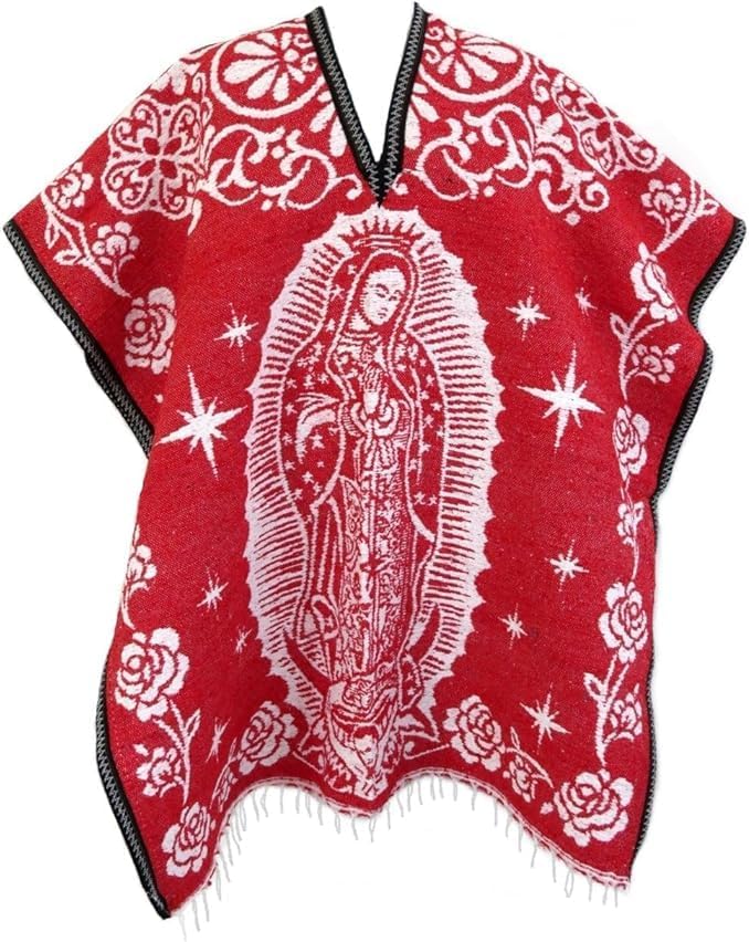 KIDS SIZE, PONCHO, 6-12, KIDS GABAN, PONCHO DE VIRGEN DE GUADALUPE,GABAN DE NINO