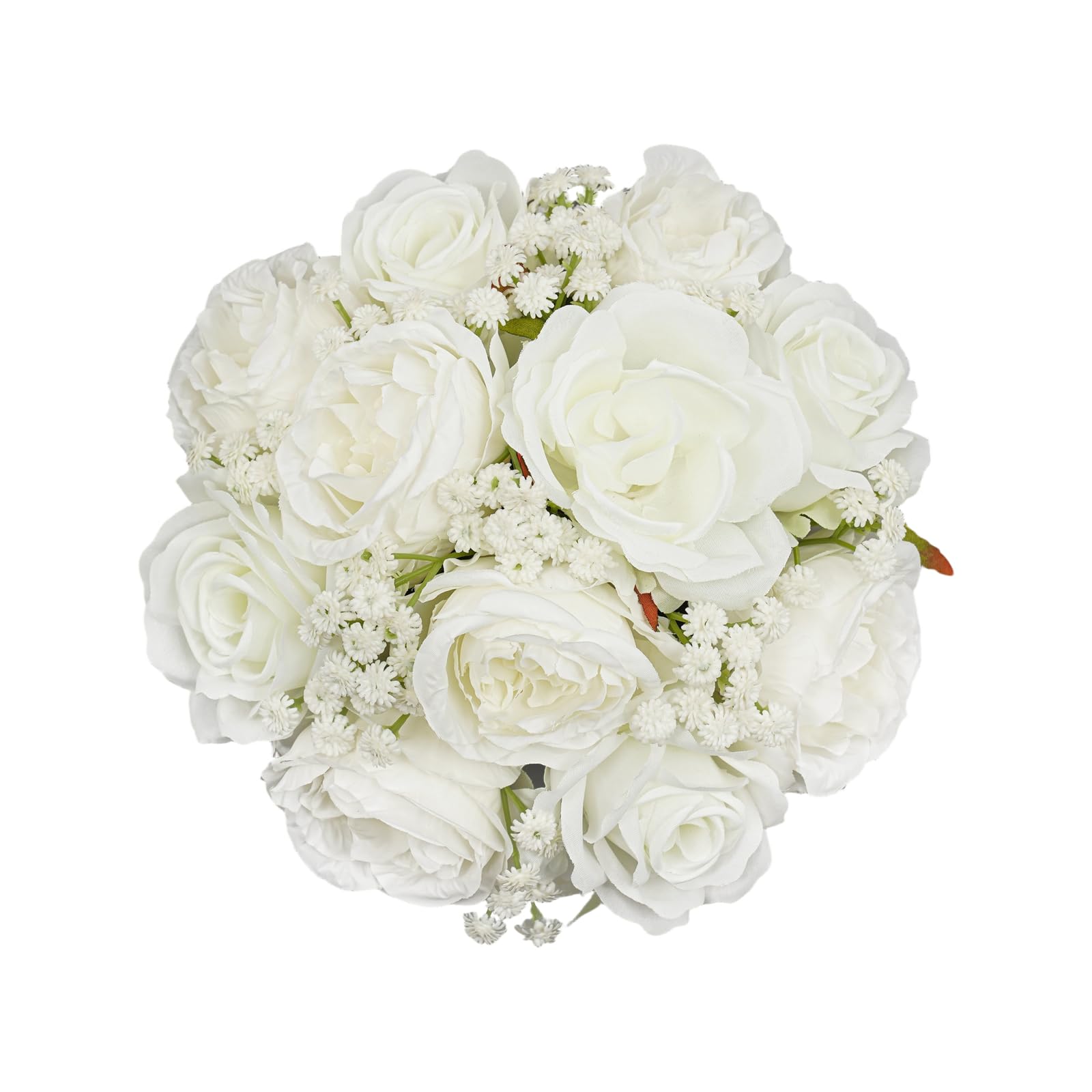 Künstliche Blumenbälle 10 er-Set Künstliche Blumen für Hochzeitsdeko | Weiß Seiden Blumenkugeln Jede (D x H) 24 x 10cm, für Tischdeko, Mittelstücke, Partys, Geburtstags, Wohnkultur