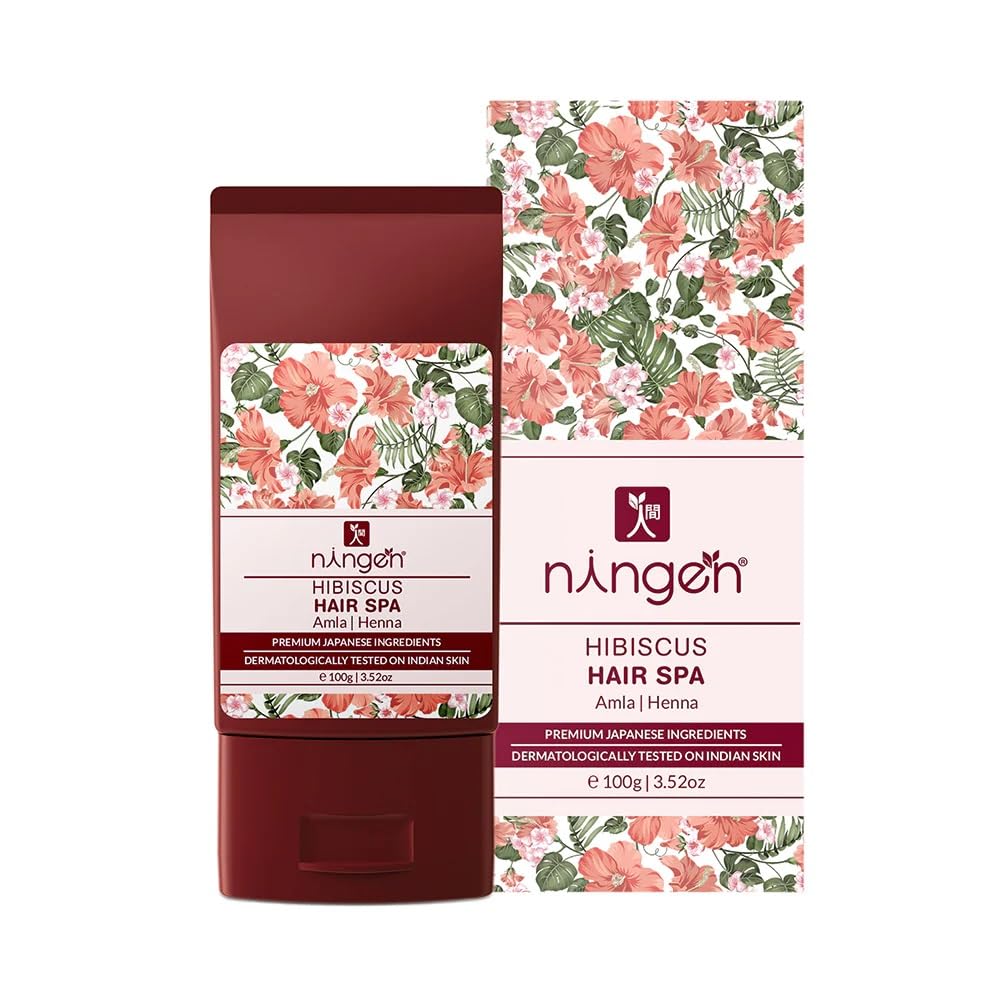 Ningen Hibiscus Hair Pack I Goodness of Amla and Heena Extracts I Dermatologically Tested, Paraben Free I Removes Dandruff and Prevents Greying I 100g,Brown-image-13