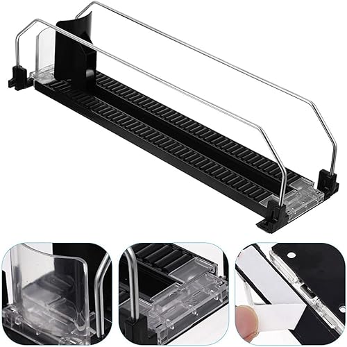 Miniatura 7 de iplusmile Organizador de bebidas para refrigerador, dispensador de latas de soda autoempujable, organizador de botellas, almacenamiento de bebidas