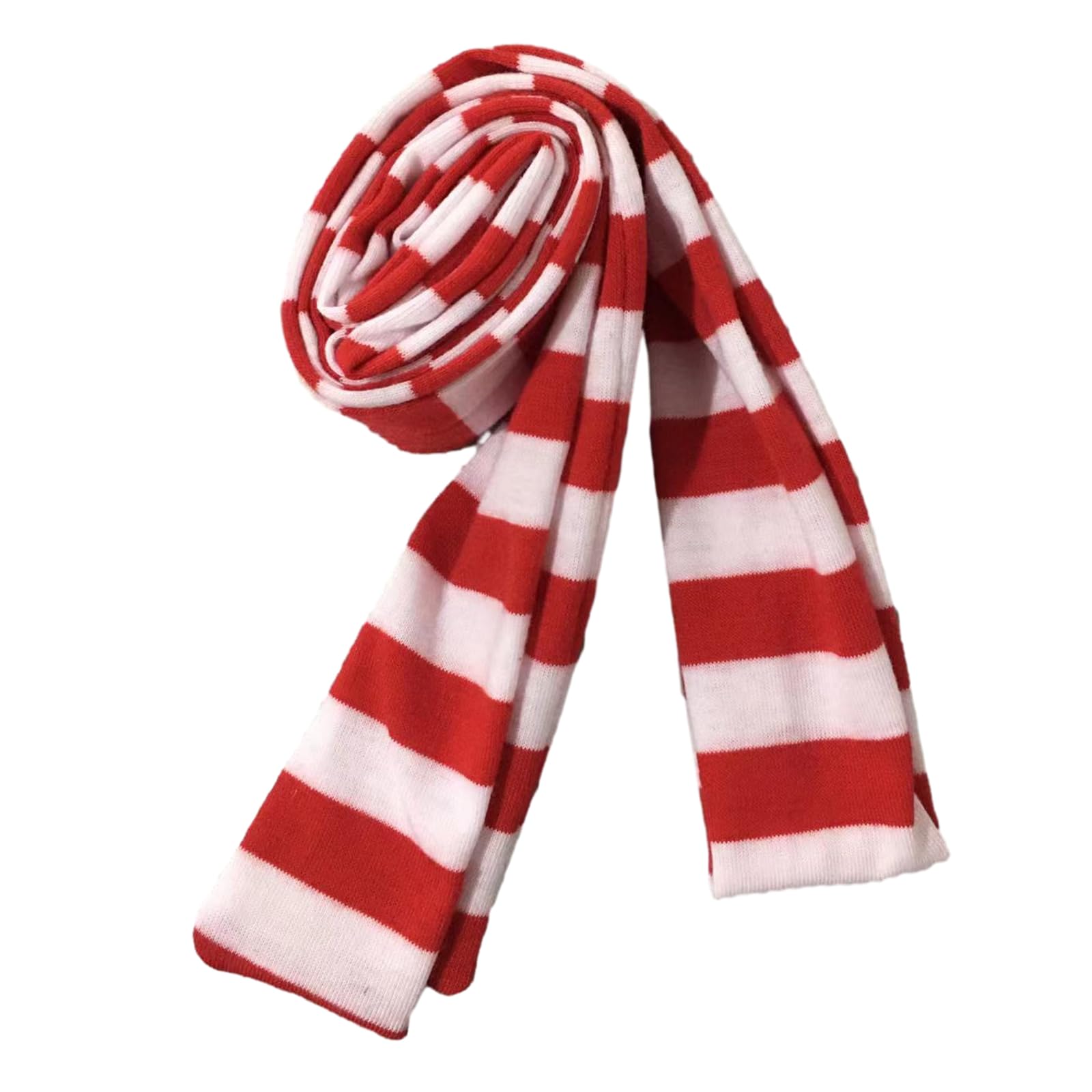 Gissroys Unisex Kids Red Colourful Striped Pattern Scarf For Teenage Girls Breathable Scarves For Students Camping Shopping Take Photos, One Size
