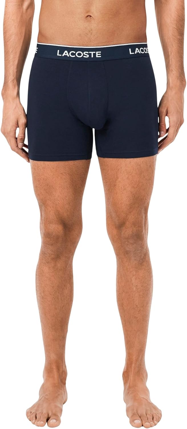Lacoste Men's Cotton Stretch Essentials Boxer Briefs, 5-pack
