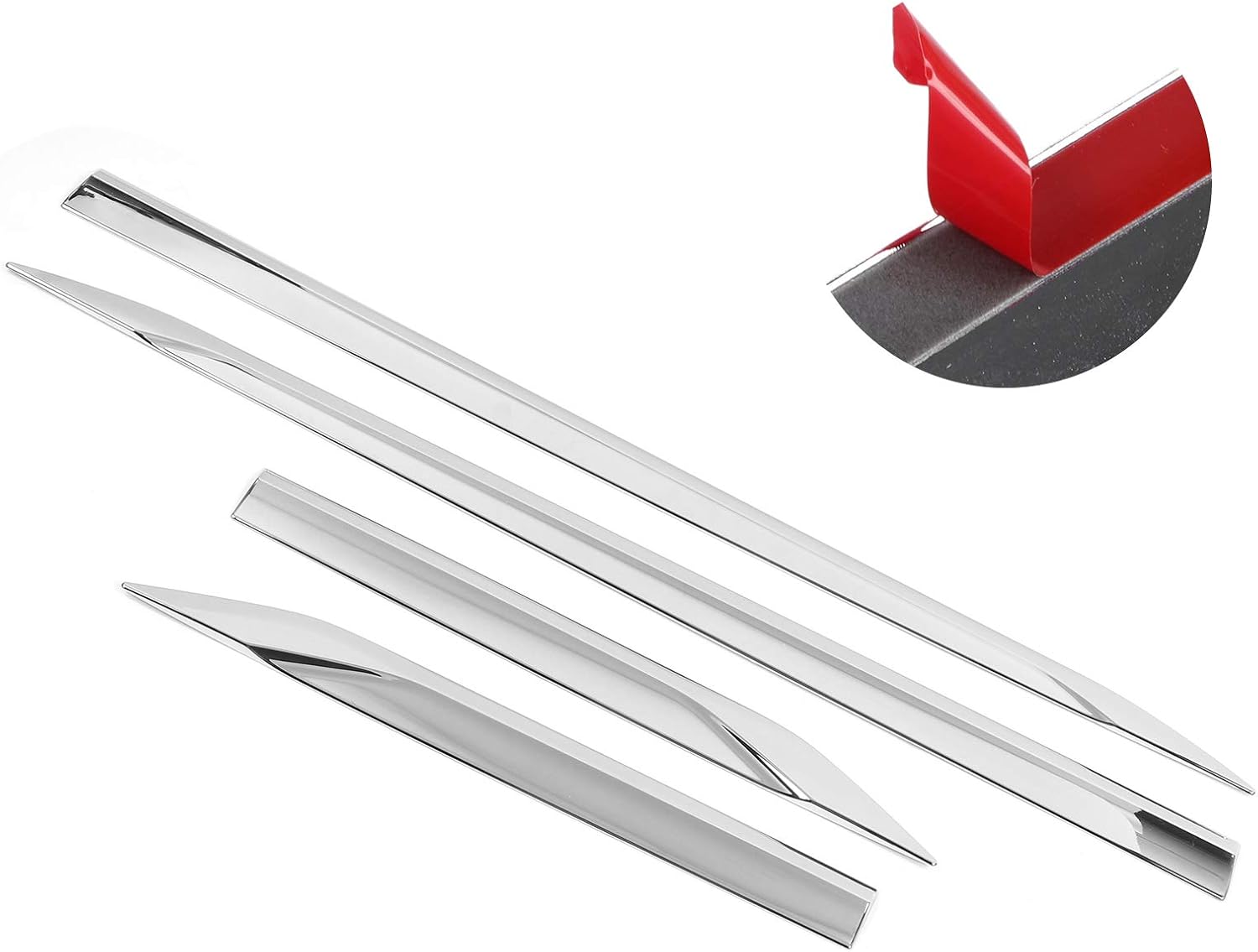 Fydun 4PCS Car Side Door Body Strips Trim ABS Plating Automotive Trim Silver Replacement for Venza XU80 2020 2021